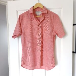 Dudalina (made in Brazil) superfine cotton Men's short sleeve button down shirt